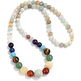 7 Chakra Necklace for Women Healing Crystal Stone Beaded Gemstone Jewelry 20 Inches Natural Energy Balance Meditation Spiritual Handmade Gift