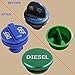 Diesel Fuel Cap for Dodge, BORUD Magnetic Ram Diesel Billet Aluminum Fuel Cap and DEF Cap Combo for 2013-2018 Dodge Ram Truck 1500 2500 3500 with New Easy Grip Design