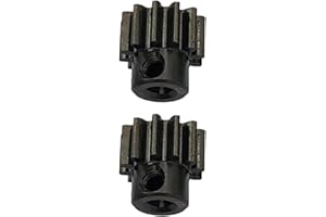 ADORLY 2Pcs 11T 32P Metal Steel Pinion Gear for Traxxas TRX4 TRX-4 TRX-6 RC Crawler Car Slash 4x4, Rustler Hoss,32-Pitch, Replace 6747 Pinion Gear Upgrade Parts