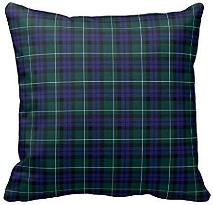 DKISEE Menteith Scotland District Tartan Throw Pillow Cover Cushion Case 18"