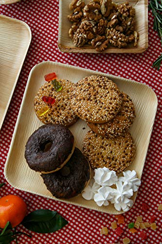 Compostable Plates 9.5 inch square 25pcs Palm Leaf Plates-our Biodegradable Plates Are Top Quality, We Use Eco Friendly Products For Party Plates-alternative to Bamboo Plates -made By KIKI Green