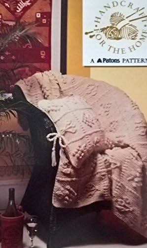 Patons Knitting Pattern 2127, Cream on Cream, Throw & Cushion Cover, Throw Approx. 155x100cm 61x39½" Cushion Cover 40x40cm 16x16"