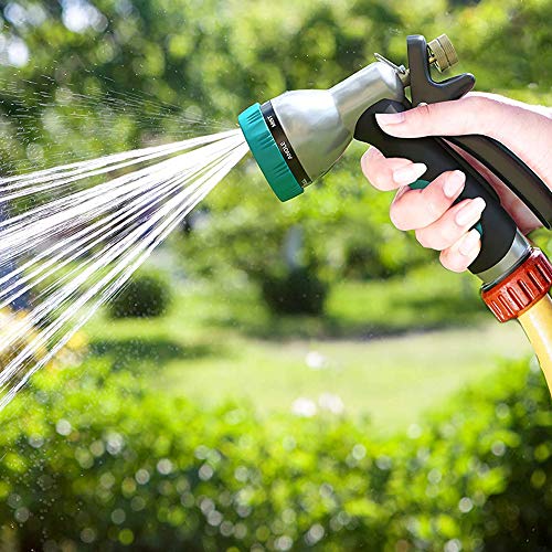 Heavy Duty Garden Hose Nozzle Hand Sprayer with 9 Adjustable Spray