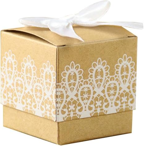 50 Geschenkboxen Fur Hochzeiten Sussigkeiten Geschenkboxen Zum Selbermachen Quadratisch Rustikale Spitze Braun Papier Geschenkbox Vintage Stil Sussigkeiten Aufbewahrung Brautparty Babyparty Amazon De Kuche Haushalt