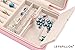 LE PAPILLION JEWELRY Jewelry Box Faux Leather Travel Jewelry Box Organizer | Elegant Outlook Display Storage Case with Large Mirror | Jewelry Box Gift for Women, Great Gift Idea(Pink)