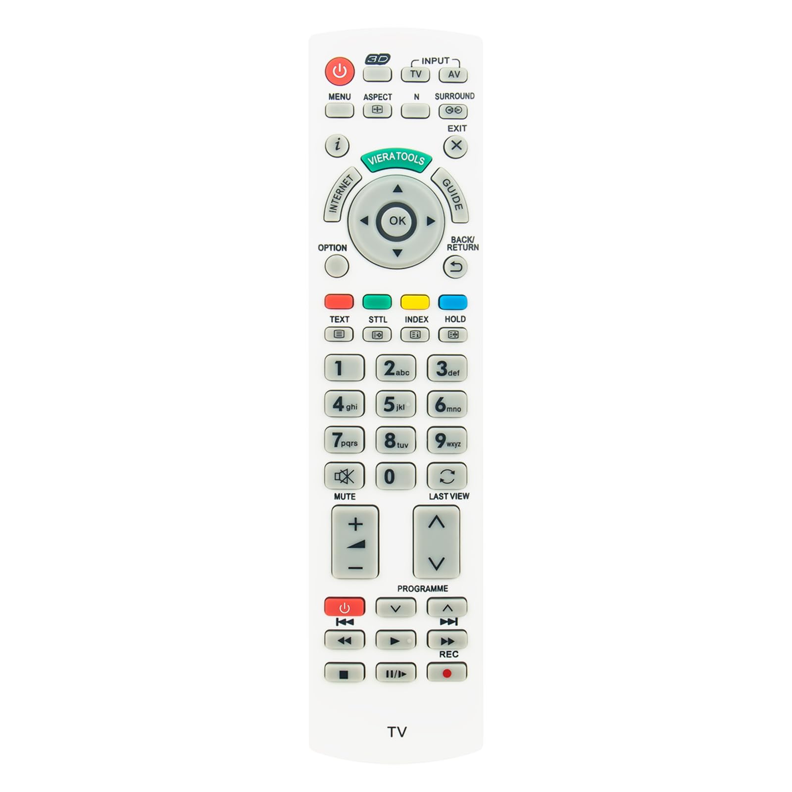 N2QAYB000785 VINABTY Replace Remote Control Fit for Panasonic TX-L32ET5EW TX-L37ETW5W TX-L42ET5EW TX-LR42ET5W TX-L32ETW5W TX-L37ET5EW