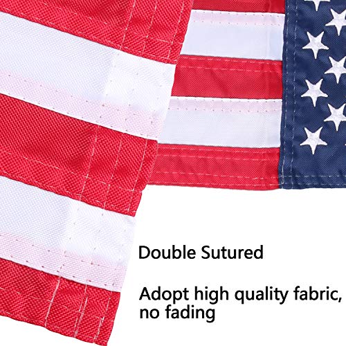 image for HOOSUN USA Garden Flag, American Garden Flag Embroidered Stars Classic