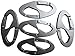 LeBeila 8 Shape Carabiner Aluminum Alloy Rope Buckle S Style Snap Clip Hook Keychain for Climbing, Hiking, Camping and Outdoor Livings (5 PCS)