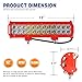 YITAMOTOR LED Light Bar Wiring Harness,12inch 72W Red LED Work Light Pod Offroad Driving Light Fog Lights Spot Flood Combo Beam Waterproof SUV 4WD ATV Truck Boat Golf Cart, 2 Year Warranty
