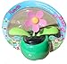 Tinksky Dacing Solar Flower Car Decor Solar Powered Happy Dancing Flower in the Pot Office Desk Display (Pink)