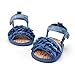 Weixinbuy Newborn Infant Toddler Girls Wrinkles Antislip Crib Shoes Sandals,Blue,6-12 Months