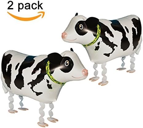 Walking Animal Balloons 2pcs Cow Balloon Air Walkers, Kids Birthday Party Supplies
