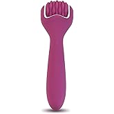 F Fascia Needling institute Silicone Ice Head Massage Roller for Head, Neck, Jaw, Ear, and Sinus Relief-Rechargeable Handheld Massage Roller with Comfortable Grip (Purple)