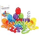 JOYIN Play-Act Counting/Sorting Bears Toy Set with Matching Sorting Cups Toddler Game for Pre-School Learning Color Recognition STEM Educational Toy-72 Bears, Fine Motor Tool, Dice and Activity Book