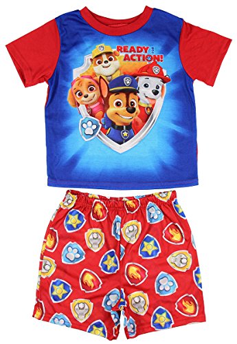 Paw Patrol Boys Ready For Action Pajamas Short Sleeve Shirt and Shorts (4T)