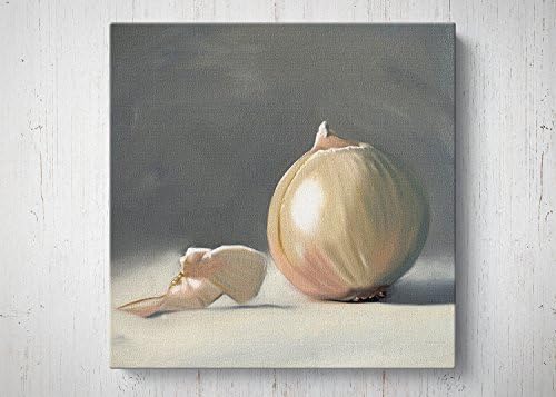 White Onion - Oil Painting Giclee Gallery Wrapped Canvas Wall Art Print