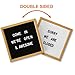 Black Letter Board White, Double Sided Letter Board with Stand and 600 Changeable Letters. Business Open Closed Sign, Personalized Messaging for Home, Kitchen and More.