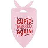 Valentine's Day Dog Bandanas for Medium Large Dogs, Red Pink Funny Triangle Love Scarf for Dogs Pets, Adjustable Bandana Gifts for Dog Owners Valentines