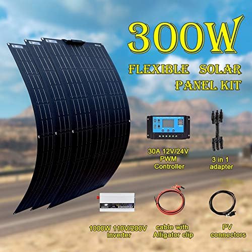 12v 24vバッテリー車rvホームアウトドア電力充電用18v 100w 0w 300w 400w柔軟なソーラーパネルキット