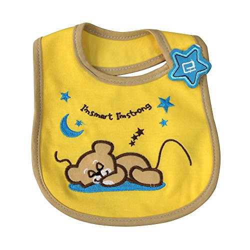 FREE FISHER Baby Bibs Set Unisex Water Proof Cotton with Velcro 9-Pack (Set A)