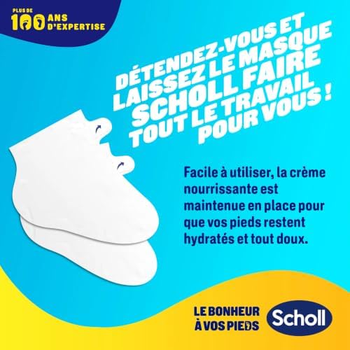 Dr. Scholl’s Masque Hydratant et Réparateur Intensif au Miel de Manuka pour les peaux sèches et fissurées Des Pieds Visiblement plus Lisses en Seulement 20 Minutes - Lot de 4 paires