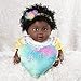 Paradise Galleries African American Black Reborn Baby Doll Rainbow Blessings: Faith, 5-Piece Gift Set, 19 inch GentleTouch Vinyl & Weighted Body