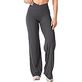 YEOREO Straight Leg Leggings for Women No Front Seam Workout Leggings 31.5" Crossover High Waist Soft Eddiy Yoga Pants