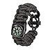 TaskSurvival Paracord Bracelet Survival Gear Kit and Fire Starter - with Compass, Whistle, and Fishing Tackle
