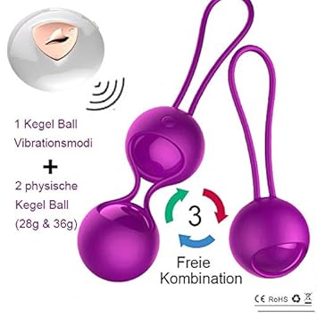 Orlupo 2 in 1 Liebeskugeln Beckenbodentrainer mit Vibration, Kegel Ball Bullet Vibrator Vibro Ei Vibrator Ei Vibratoren für s
