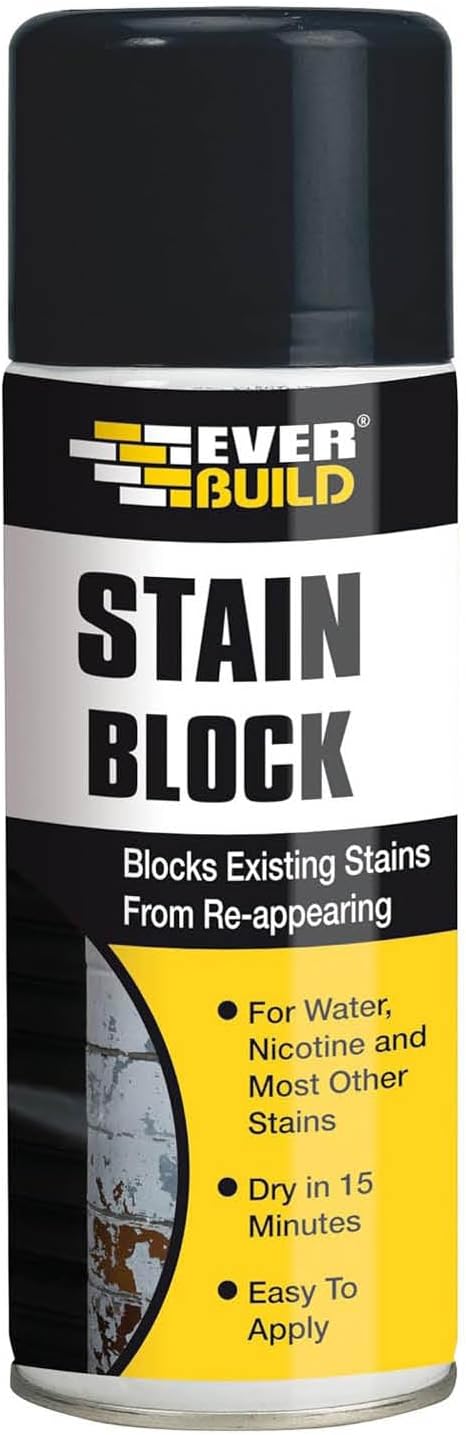 Everbuild Stain Block Spray White 400ml Easy Coverage Household Commercial