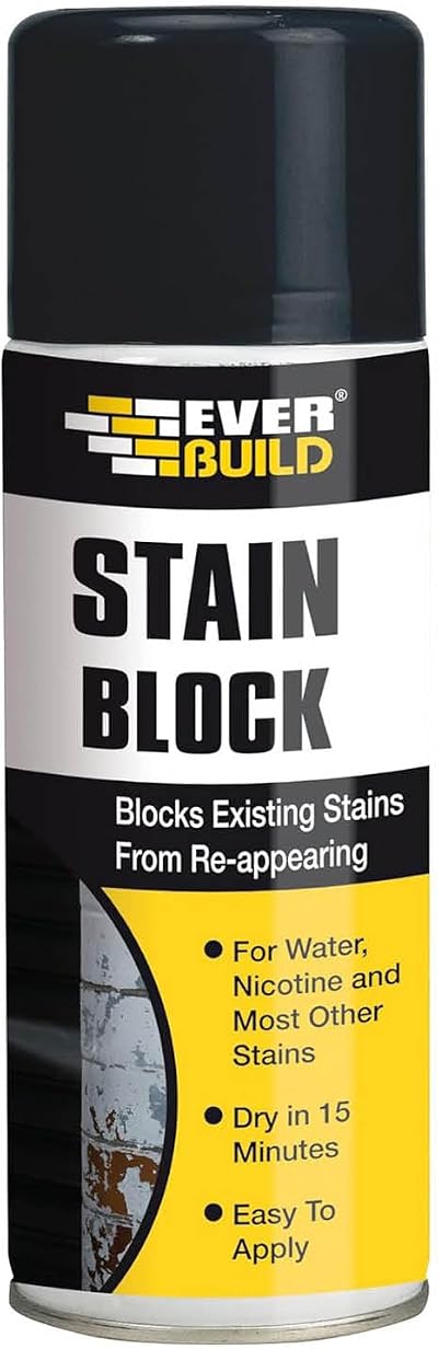 Everbuild Stain Block Spray White 400ml Easy Coverage Household Commercial