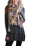 MiYang Women's Long Sleeve Ruffled Casual Loose T-Shirt Dress