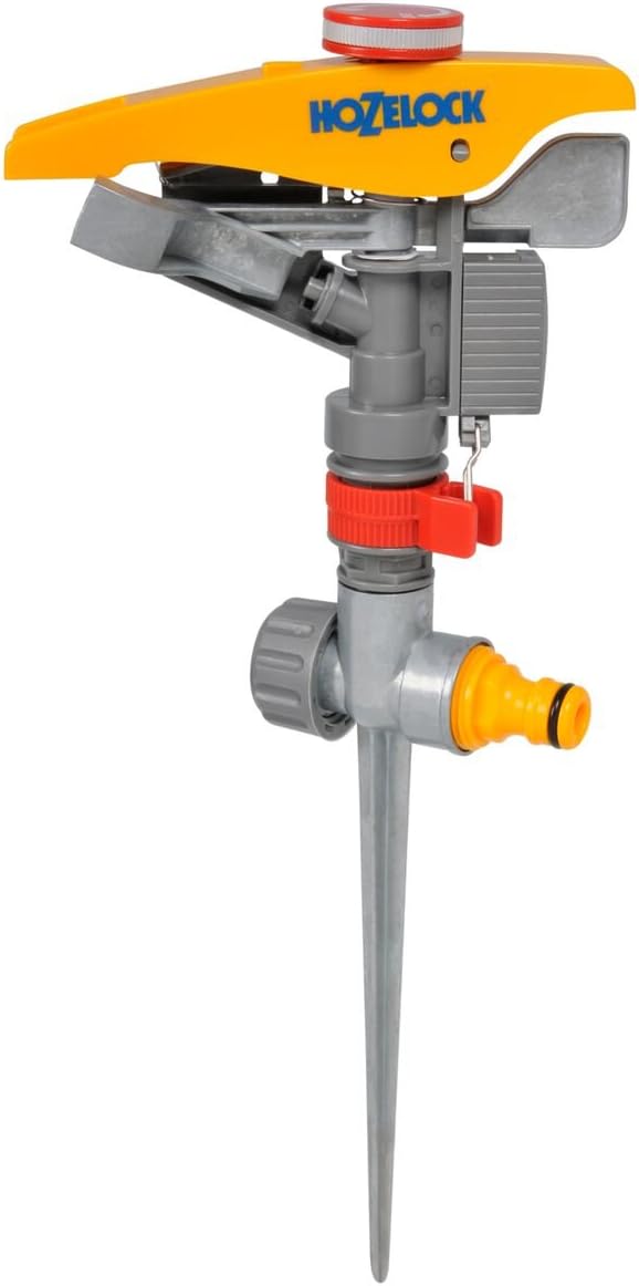 HOZELOCK, Pulsating Sprinkler Plus 450 m² : Large-area Spray Sprinkler, Fully Adjustable, Water Small to Large Circles