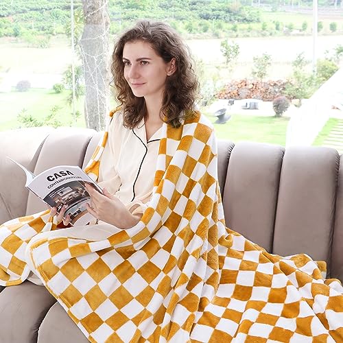 Warm Blanket Soft Cozy Throw Blanket Checkered