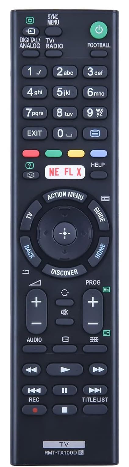 RMT-TX100D RMTTX100D Universal Remote Control Compatible for Sony Bravia TV RMT-TX100U RMT-TX100E RMF-TX100E KD-49X8005C KD-49X8309C KD-55X8509C KD55X8509C Controller