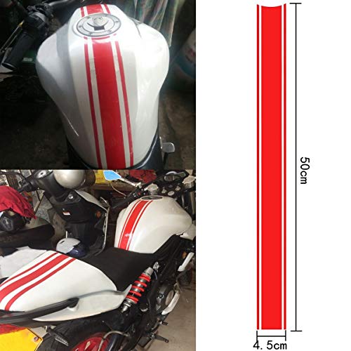 Iris-Shop - 1 Piece Motorcycle DIY Tank Fairing Cowl Vinyl Stripe Pinstripe Decal Sticker For Cafe Racer 50 x 4.5 cm