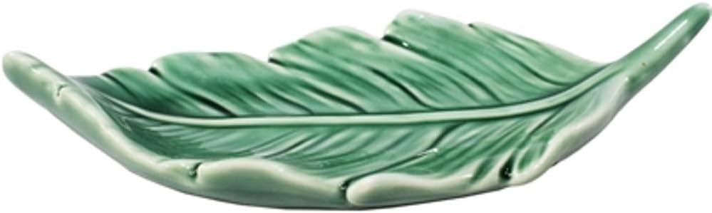 World Buyers Ceramic Green Leaf Tray Trinket Decorative Ring Dish Holder for Jewelry 2.375 x 1 x 5.875 L