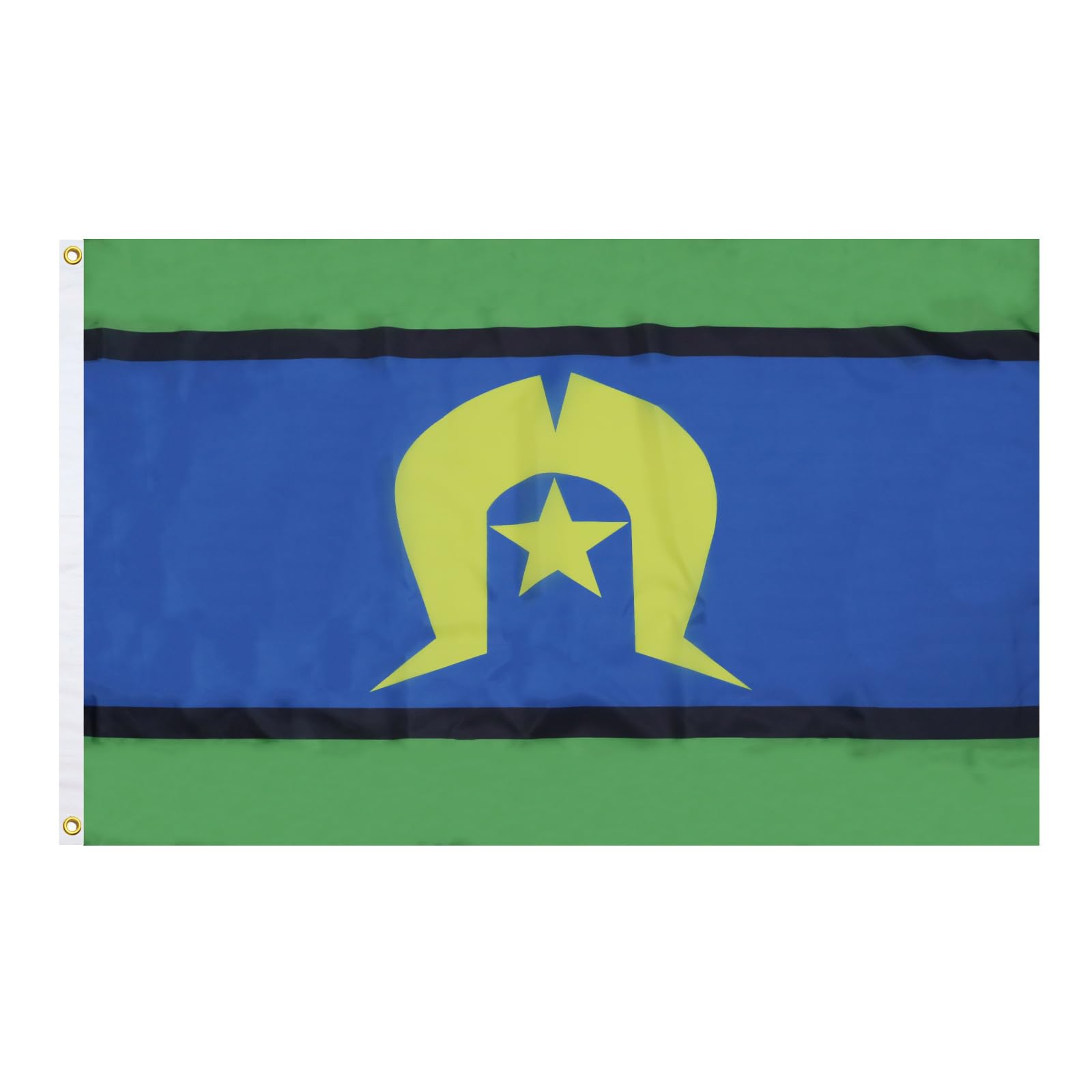 AZ FLAG - Torres Strait Islands Flag - 2x3 Ft - 100D Polyester Australia - Torres Strait Islander Banner with Two Metal Grommets - Fade Resistant - Vivid Colors - 2' x 3' Feet - 90x60 Cm