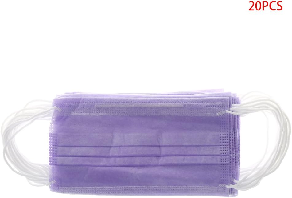 Xurgm 20 Pack Disposable Elastic Ear Loop Face Masks Breathable Dust Filter Masks Mouth Cover Masks