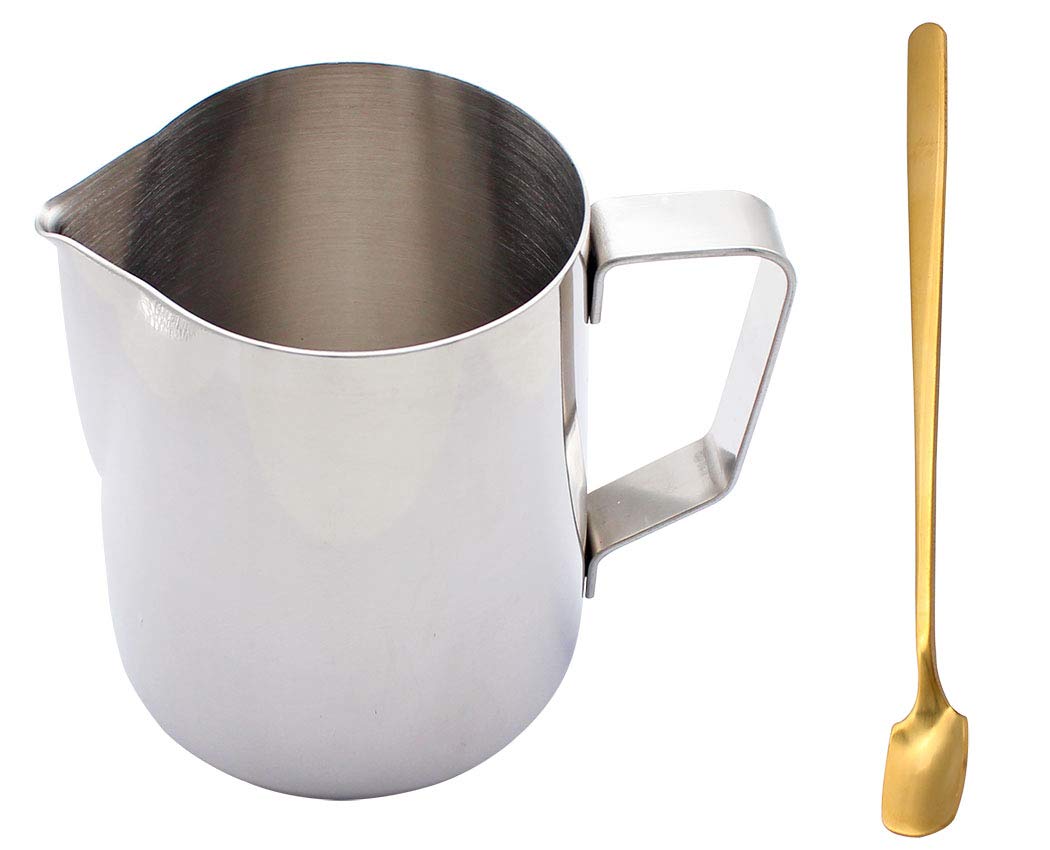 Duffire Stainless Steel Foaming Can, Milk Foam Cup Suitable For Coffee, Latte And ice Milk 600mL(Silver)