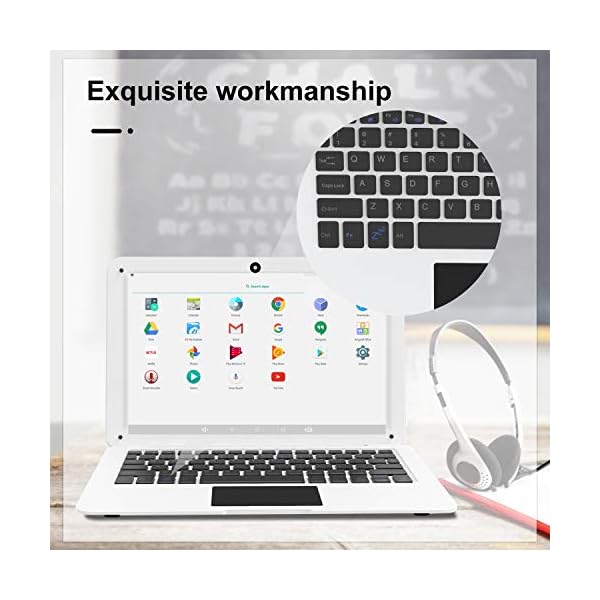 1068A64-Android-OS-Laptop101-Inch-IPS1280800-Display-Built-in-WiFi-Front-Camera-BluetoothMini-Netbook-pc-101-White-16GB 1068A64 Android OS Laptop,10.1-Inch IPS(1280*800) Display, Built-in WiFi, Front Camera, Bluetooth,Mini Netbook pc (10.1…