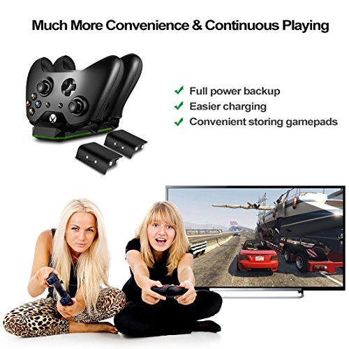 image for Opard Xbox One Controller Charger Station Game Kit with Dual Charging 
