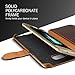 Galaxy S7 Edge Case, Premium PU Leather ID Card Slot Holder Wallet Drop Protection Cover [Slim Folio Case] for Samsung Galaxy S7 Edge (2016) by Lumion (Dandy Wallet - Dark Brown)