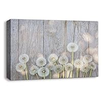 Canvas Wall Art - Flowers on Vintage Wood Background - Canvas Prints Home Artwork Decoration for Living Room,Bedroom - 12x18 inches
