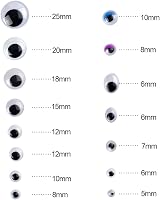 FEPITO 1150 Self-Adhesive Googly Wiggle Eyes 5mm-25mm Assorted Sizes view 2
