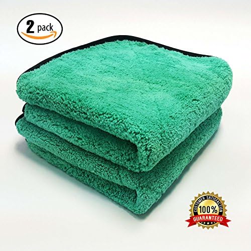 MaxLit- Heavy Weight Premium Plush 14" x 14" Microfiber Cloth- Ultra Thick- 700 GSM- For Polishing, Detailing, &amp; Cleaning