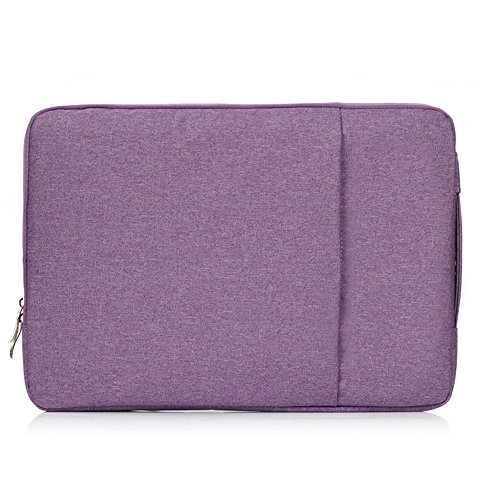 FuriGer Laptop Sleeve, Briefcase Handbag for 11-11.6 Inch MacBook Air, MacBook 12-Inch 2017/2016/2015 Release, Ultrabook Netbook Tablet, Polyester Multifunctional Carrying Bag Case Cover-Purple