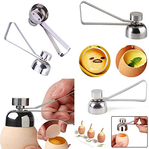 Zantado Egg Topper Cutter with Stainless Steel, Egg Cracker Tool of Soft Hard Boiled Egg Cutter Smooth Round Opening. Eggshell Cutter Easy to Use and Work in Your Kitchen. Love Eggs