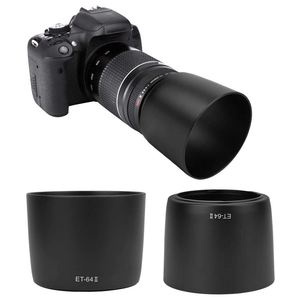 Topiky Lens Hood, ET-64II Plastic Camera Lens Hood Shade Replacement for EF 75-300mm f/4.0-5.6 IS USM Lens