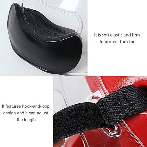 Heitaisi Sports Clear Face Shield Helmet Mask, Detachable Taekwondo Face Mask Head Protective Gear for Men and Women,not Include Helmet